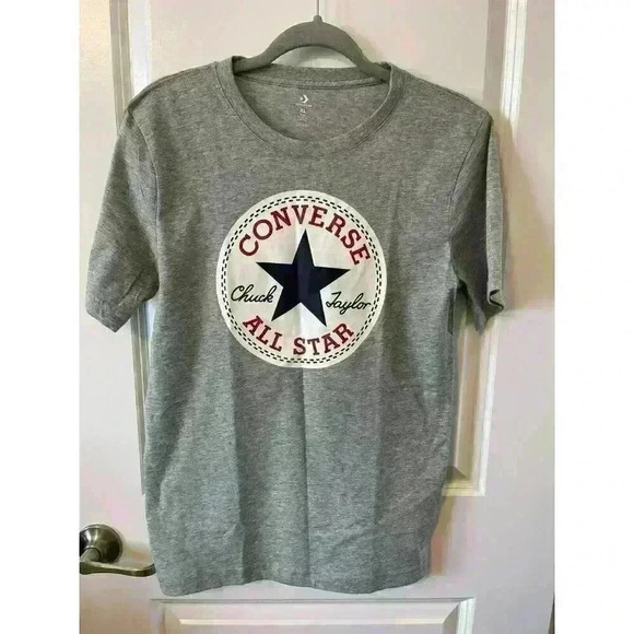 NWOT Converse Chuck Taylor Youth T-Shirt size XLarge Gray Dark Grey Heather - Picture 1 of 4